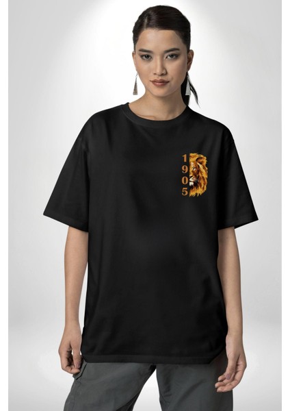 Mertens Gol Sevinci Siyah Oversize Kadın Erkek Ön ve Sırt Baskılı T-Shirt