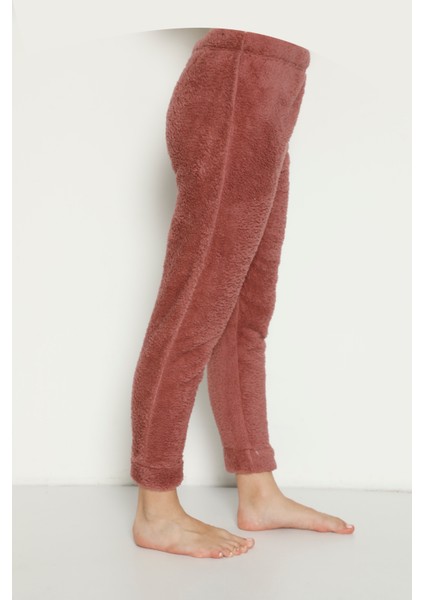 Cepsiz Lüx Pofuduk Polar Kışlık Pijama Altı Cepsizpof