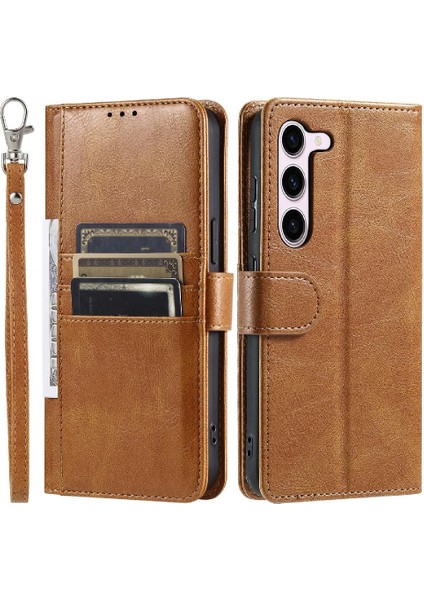 Samsung Galaxy S23 Artı Kickstand Pu Deri Cüzdan 6 Kart Için Flip Case (Yurt Dışından)