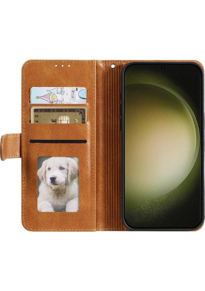Samsung Galaxy S23 Artı Kickstand Pu Deri Cüzdan 6 Kart Için Flip Case (Yurt Dışından)