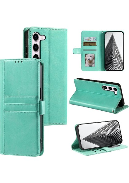 Samsung Galaxy S23 Kickstand Cüzdan Pu Deri 6 Kart Yuvaları Için Flip Case (Yurt Dışından)
