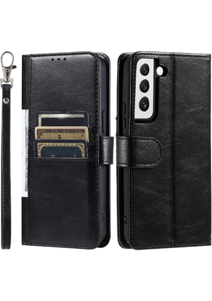 Samsung Galaxy S22 Artı Pu Deri Cüzdan Kickstand 6 Kart Için Flip Case (Yurt Dışından)