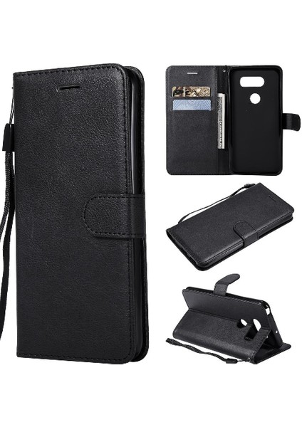Lg V30 Klasik Düz Renk Yüksek Kaliteli Deri Iş Için Flip Case (Yurt Dışından)