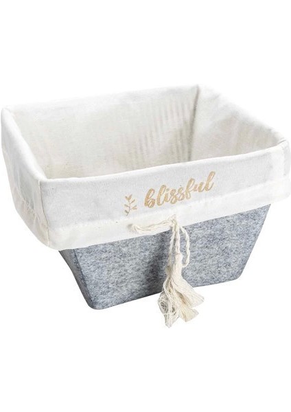 Çok Amaçlı Saklama Organizer Kutu Kare Keçe Sepet (Mini) - 03433 ( Lisinya )