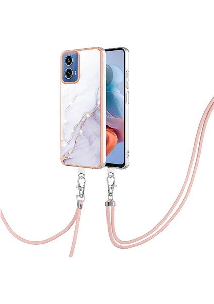 Motorola Moto G34 Tampon Mermer Crossbody Kordon Askısı Yumuşak (Yurt Dışından) fırsatları