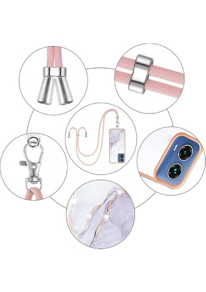 Motorola Moto G34 Tampon Mermer Crossbody Kordon Askısı Yumuşak (Yurt Dışından) indirimleri