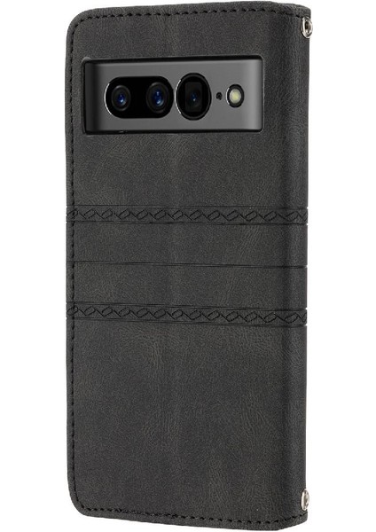 Google Piksel 7 Pro Için Flip Case Pu Deri Cüzdan Kılıf Darbeye (Yurt Dışından)