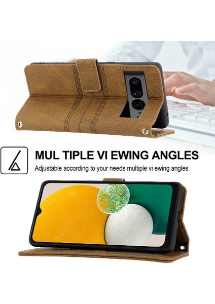 Google Piksel 7 Pro Için Flip Case Pu Deri Cüzdan Kılıf Darbeye (Yurt Dışından) indirimleri
