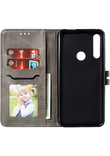 Cüzdan Kılıf Için Huawei P Akıllı Z Kickstand Tüm Yuvarlak Koruma Kartı (Yurt Dışından)