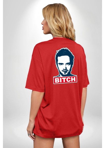 Breaking Bad Kırmızı Oversize Kadın Erkek Ön ve Sırt Baskılı T-Shirt fiyatları