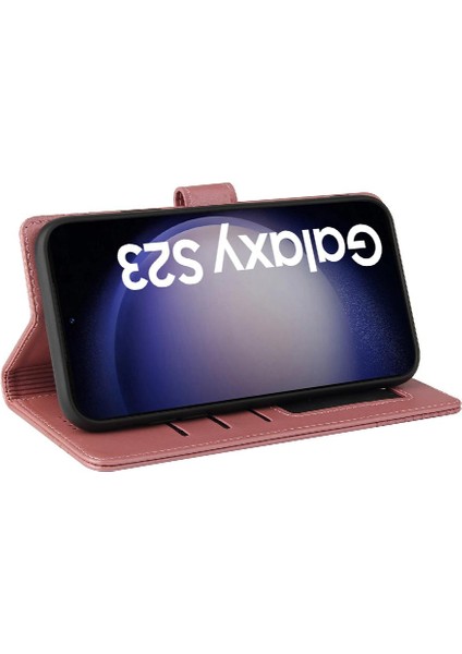Samsung Galaxy S23 Artı Üç Kart Yuvaları Premium Deri Için Flip Case (Yurt Dışından)