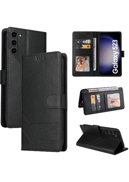 Samsung Galaxy S23 Artı Üç Kart Yuvaları Premium Deri Için Flip Case (Yurt Dışından)
