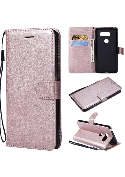 Lg V30 Klasik Düz Renk Yüksek Kaliteli Deri Iş Için Flip Case (Yurt Dışından)