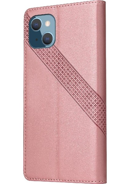 Iphone 13 Mini Üç Kart Yuvaları Premium Deri Kickstand Için Flip Case (Yurt Dışından)