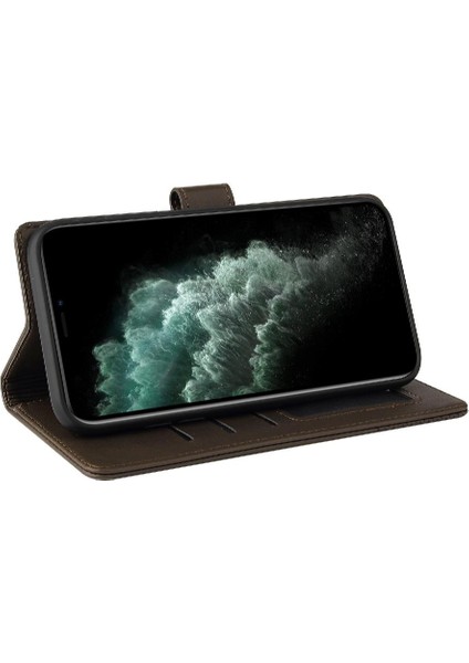 Iphone 11 Pro Kickstand Premium Deri Üç Kart Yuvaları Için Flip Case (Yurt Dışından)