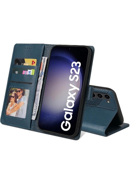 Samsung Galaxy S23 Artı Üç Kart Yuvaları Premium Deri Için Flip Case (Yurt Dışından)