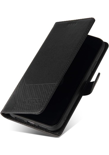 Iphone 13 Kickstand Üç Kart Yuvaları Premium Deri Için Flip Case (Yurt Dışından)