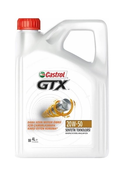 Gtx 20W-50 4 Lt Motor Yağı ( Üretim Yılı: 2024 )