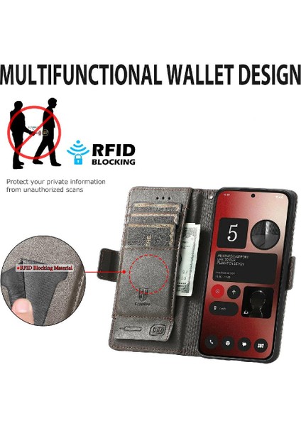Nothing Flip Case Telefon 2A Çok Renkli Iş Ekleme Cüzdan Yuvası (Yurt Dışından)