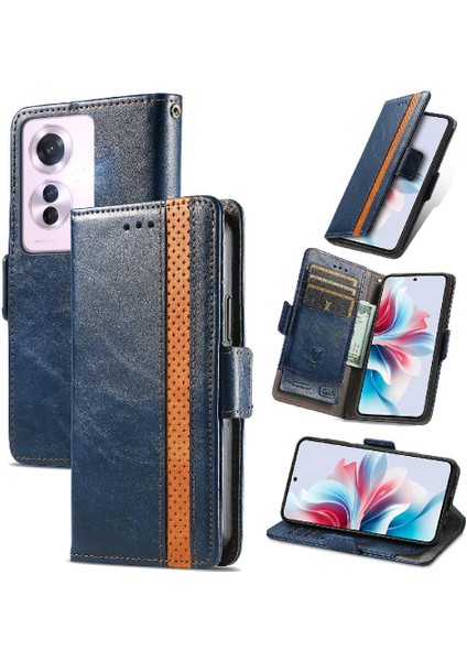 Oppo Oppo 11F 5g Çok Renkli Ekleme Cüzdan Çoklu Kart Yuvası Için Flip Case (Yurt Dışından)