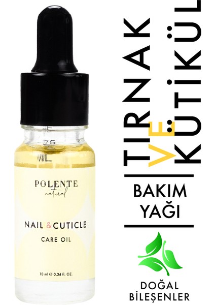 Polente Natural Tırnak & Kütikül Bakım Yağı - Besleyici, Güçlendirici (10 ml)