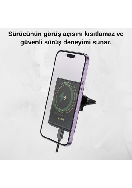 Polham 15W Kablosuz Şarjlı Magsafeli Araç Içi Telefon Tutucu, Airvent Ultra Stabil Telefon Tutucu fırsatları