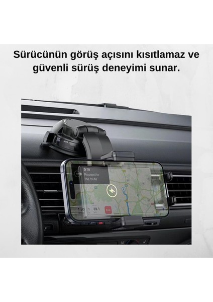Polham 15W Kablosuz Şarjlı Araç Içi Telefon Tutucu, Torpido Üstü Vantuzlu Ultra Stabil Telefon Tutucu fırsatları