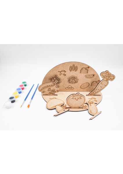 Ahşap Boyama Seti, Ahşap Maket Boyama, Çocuk Aktivite ve Sanat Etkinliği, Sebzeler Konsept Boyama fiyatları