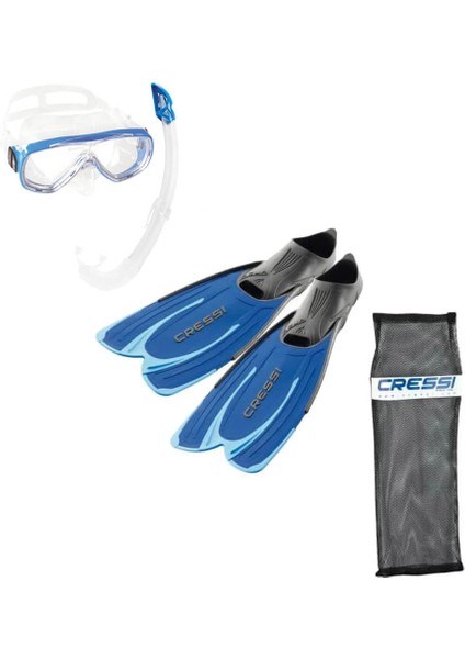 Agua-Onda-Mexico Palet Maske Şnorkel Set Blue