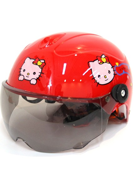 Çocuk Kask Karikatür Motosiklet Elektrikli Araç Yarım Kask Emniyet Kaskı Erkek ve Kız Öğrenci Çocuk Kask Noktası (Yurt Dışından)
