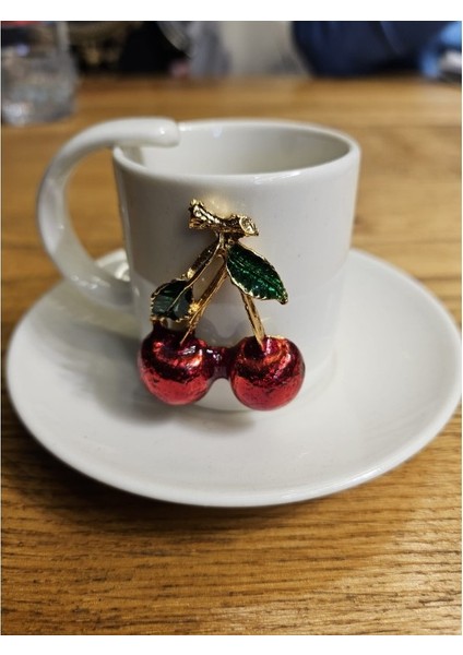 Kirazlı Kahve Fincanı ve Kadeh Set modelleri