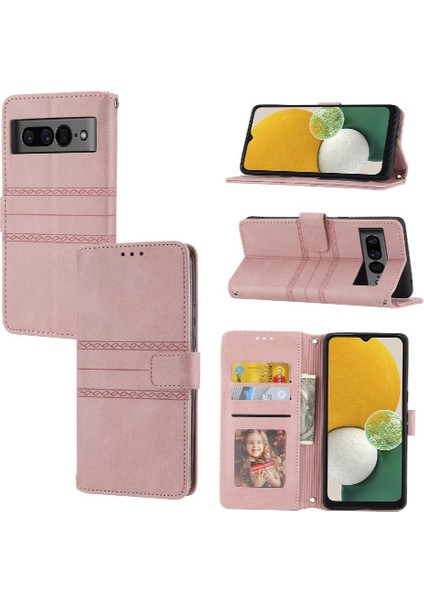 Google Piksel 7 Pro Için Flip Case Pu Deri Cüzdan Kılıf Darbeye (Yurt Dışından)