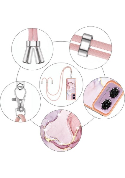 Motorola Moto G04/G24 Mermer Crossbody Kordon Askısı Anti-Scratch Için Kılıf (Yurt Dışından) fırsatları