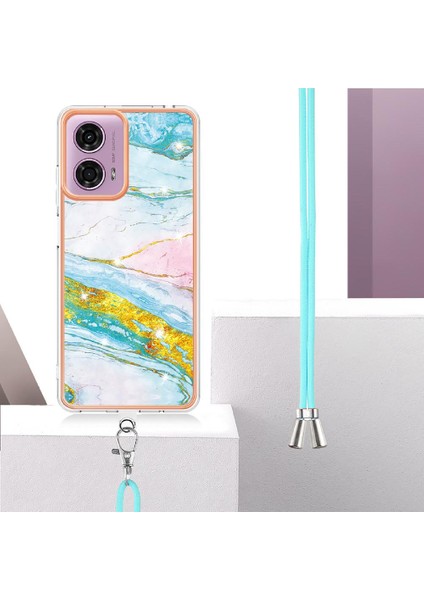 Motorola Moto G04/G24 Mermer Crossbody Kordon Askısı Anti-Scratch Için Kılıf (Yurt Dışından) modelleri