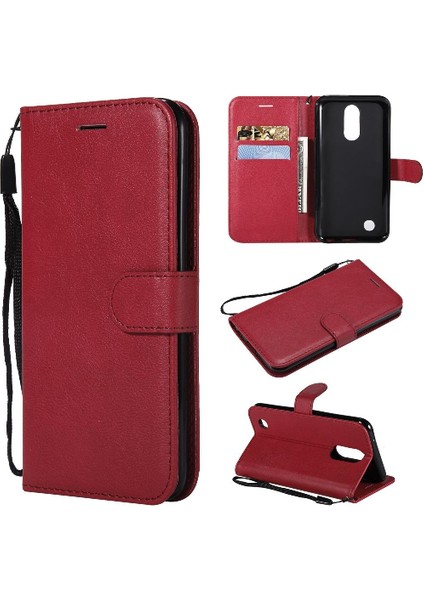 Lg K10 2017 Iş Cüzdan Telefon Kılıfı Için Flip Case Yüksek Kalite Deri (Yurt Dışından)
