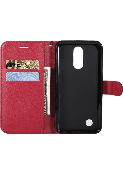 Lg K10 2017 Iş Cüzdan Telefon Kılıfı Için Flip Case Yüksek Kalite Deri (Yurt Dışından)