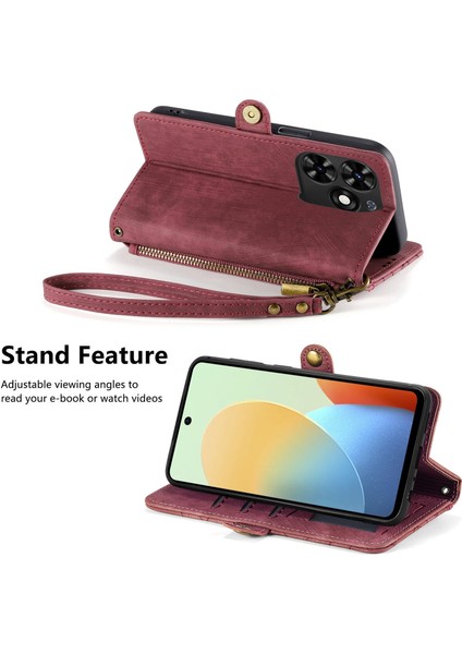 Tecno Spark Go 2024ILE Uyumlu Cüzdan Kılıf Geometrik Kabartmalı Pu Deri Kickstand Kart Yuvaları Flip Folyo Kapak (Yurt Dışından)