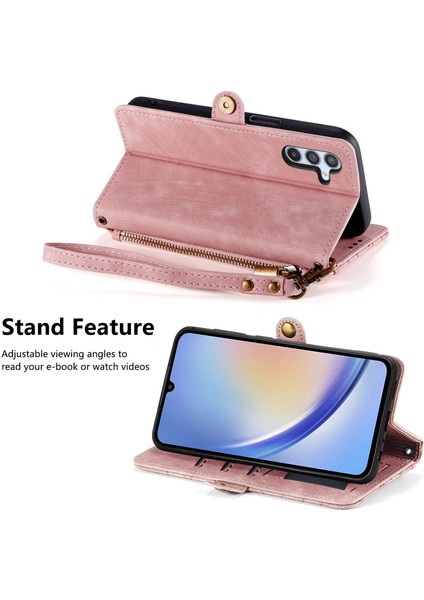 Samsung Galaxy A34 5gile Uyumlu Cüzdan Kılıf Geometrik Kabartmalı Pu Deri Kickstand Kart Yuvaları Flip Folyo Kapak (Yurt Dışından) indirimleri