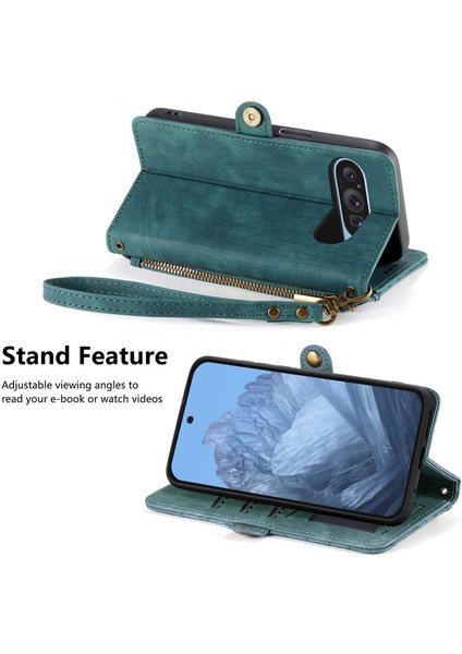 Google Pixel 9ile Uyumlu Cüzdan Kılıf Geometrik Kabartmalı Pu Deri Kickstand Kart Yuvaları Flip Folyo Kapak (Yurt Dışından) indirimleri