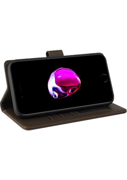 Iphone 7/8 Kickstand Premium Deri Üç Kart Yuvaları Için Flip Case (Yurt Dışından)