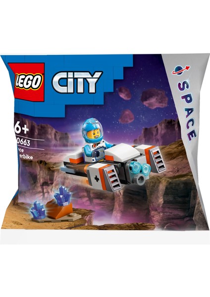 LEGO® City Uçan Uzay Motosikleti 30663 - 6 Yaş ve Üzeri Çocuklar İçin Yaratıcı Oyuncak Yapım Seti (46 Parça)