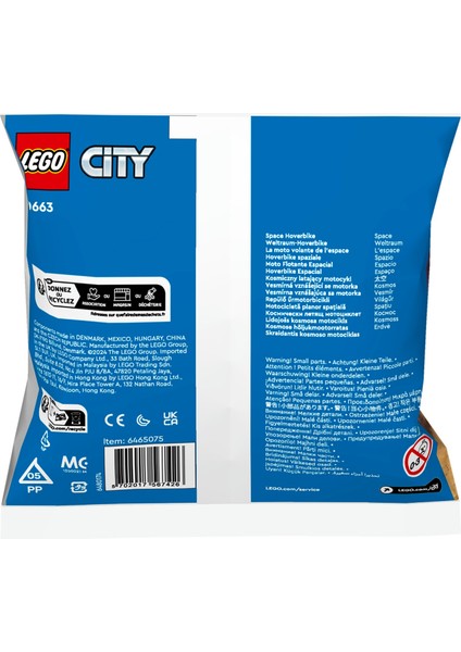 LEGO® City Uçan Uzay Motosikleti 30663 - 6 Yaş ve Üzeri Çocuklar İçin Yaratıcı Oyuncak Yapım Seti (46 Parça)