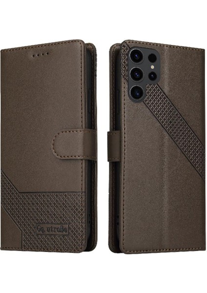 Samsung Galaxy S23 Ultra Üç Kart Yuvaları Kickstand Premium Için Flip Case (Yurt Dışından)