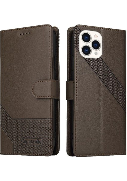 Iphone 13 Için Flip Case Pro Max Iki Kart Yuvaları Kickstand Premium Deri (Yurt Dışından)