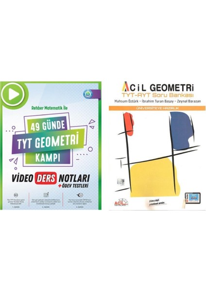 Rehber Matematik 49 Günde TYT Geometri Video Ders Notları - TYT AYT Geometri Soru Bankası