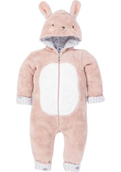 Hero Kahraman Kapüşonlu Welsoft Bebek Tulum (12-18 ay) Bunny