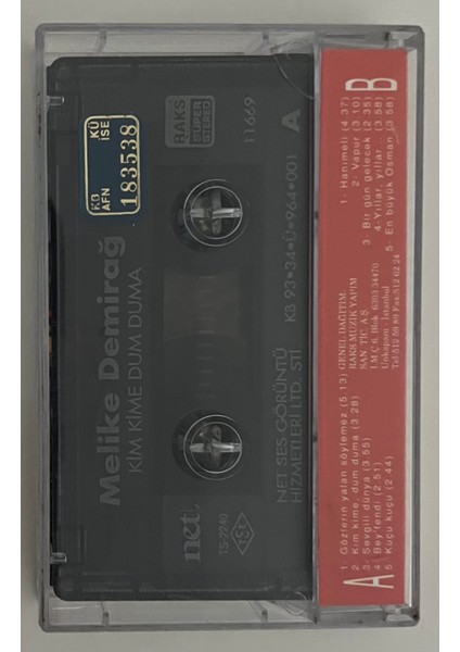 Melike Demirağ Kim Kime Dum Duma Kaset (Orjnal Dönem Baskı Kaset) fiyatları