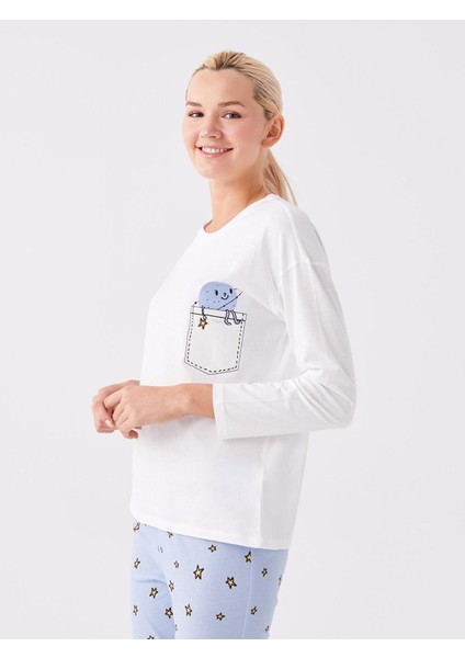 Lcw Young Bisiklet Yaka Baskılı Uzun Kollu Kadın Pijama Takımı fiyatları