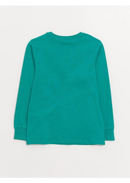 Lcw Kids Bisiklet Yaka Baskılı Uzun Kollu Erkek Çocuk Pijama Takımı fırsatları