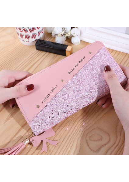 Bayanlar Fermuarlı Cüzdan Ekleme Zıt Renk Püskül Çok Yönlü Kart Tutucu (Yurt Dışından) modelleri